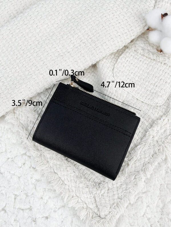 SOUTHLAND&KANGAROO Portefeuille pliant avec détail de lettres noires, petit portefeuille, petit porte-monnaie biface fin, portefeuille pour femme léger et portable, étui pour cartes de crédit et clés, portefeuille court mignon et tendance. Cadeau d'anniversaire, cadeau d'anniversaire, cadeau pour couple, cadeau pour femme, cadeau pour fille, cadeau pour dame, fournitures scolaires, sac de retour à l'école, cadeau pour entreprise, décontracté pour les affaires – Image 12
