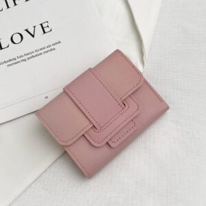 Portefeuille Minimalist Flap Small Wallet Pocket Wallet Small Purse Tri-Fold Slim Women Wallet Portable Money Cash White-Collar Workers For Female College Work Business Commute Office For Anniversary For Birthday Gift On Valentine Day Gift Hot Pink Purse Hight Quality Leather