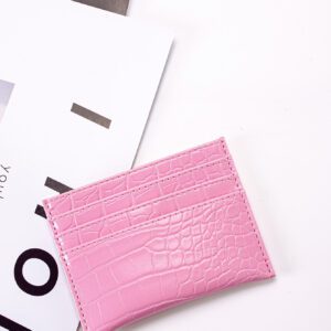 Portefeuille fin et léger à embossage crocodile. Idéal comme cadeau d'anniversaire, de Saint-Valentin pour femmes, filles, étudiantes, travailleurs de bureau. Aussi pour les vacances, l'anniversaire, la rentrée scolaire. Porte-cartes, porte-monnaie, fournitures scolaires, cadeau pour enseignants.
