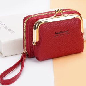 Porte-monnaie multifonction petit porte-monnaie zippé, portefeuille portable pour travailleurs de bureau, femmes, cadeaux pour les fêtes, anniversaires. Accessoires de porte-monnaie à dragonne, porte-cartes de visite, porte-cartes de crédit pour femmes