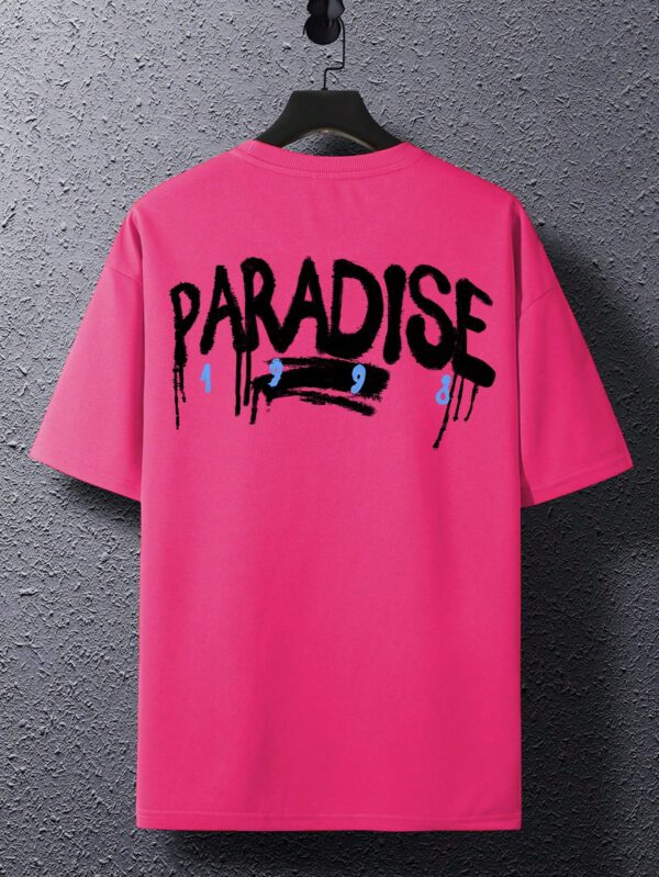 Manfinity LEGND T-shirt casual à manches courtes avec impression graphique de lettres, col rond, pour hommes, pour les amis – Image 5