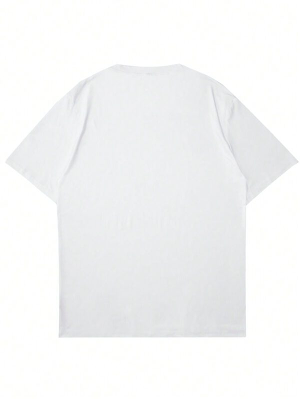 T-shirt décontracté à col rond à manches courtes avec impression de mouette pour hommes, été – Image 14