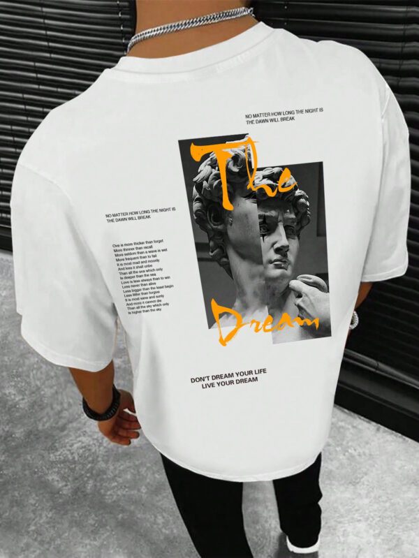 Manfinity LEGND Homme T-shirt Motif Figure Et Slogan