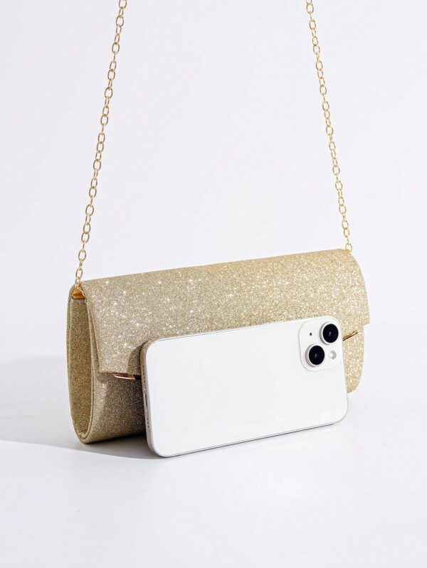 Sac seau léger et décontracté, décoré de strass. Mini design à cordon coulissant. Sac transparent à perles fantaisie tendance. Sac de soirée élégant et exquis. Un luxe discret avec des strass pour les filles, les femmes, les mariées. Parfait pour les fêtes, les dîners, les réceptions de mariage, les fêtes de Noël – Image 6