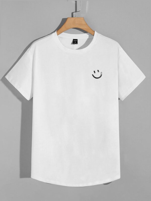Manfinity RebelGame T-shirts pour hommes, col ras du cou, manches courtes, épaules basses, hauts mignons et décontractés en polyester pour l'été