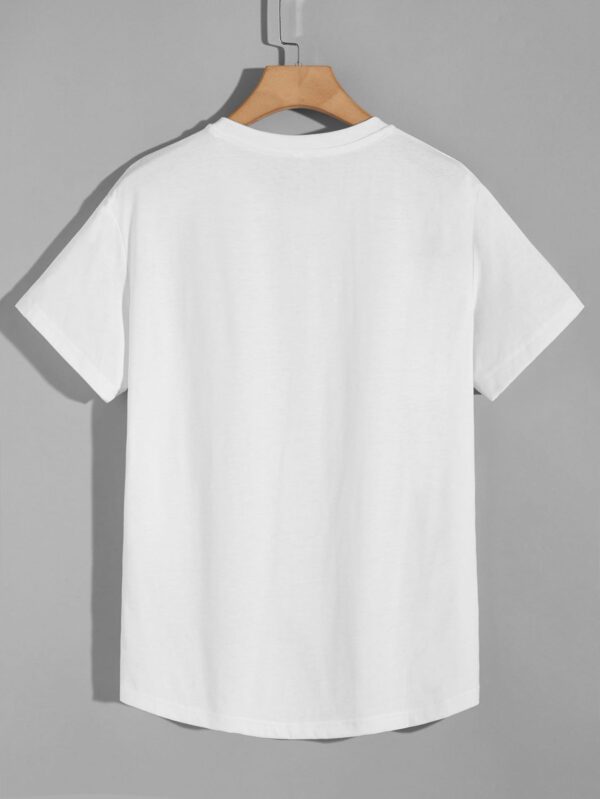 Manfinity RebelGame T-shirts pour hommes, col ras du cou, manches courtes, épaules basses, hauts mignons et décontractés en polyester pour l'été – Image 2