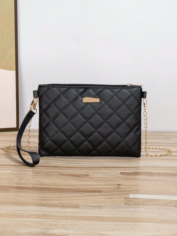 Sac Bandoulière Fashion Brodé À Chaîne En Fer Et Sac À Main Pour Des Occasions Décontractées – Image 2