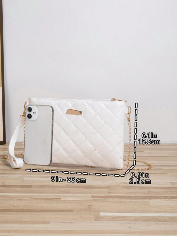 Sac Bandoulière Fashion Brodé À Chaîne En Fer Et Sac À Main Pour Des Occasions Décontractées – Image 3