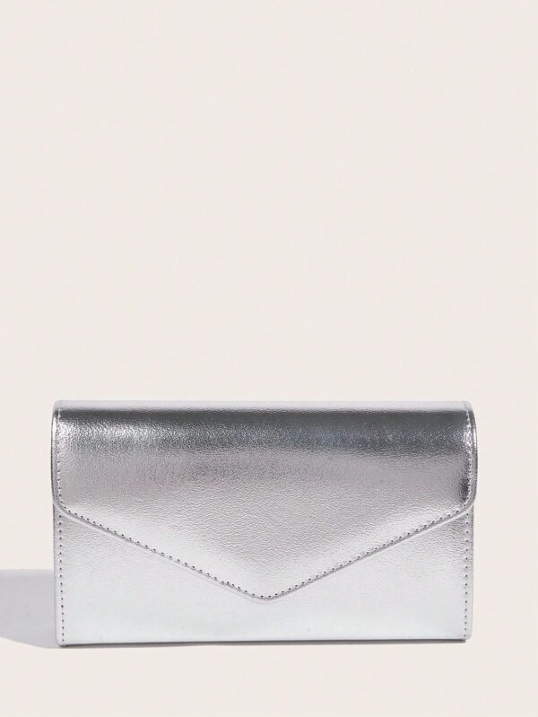 Sac De Dîner De Luxe, Sac De Soirée Glamour, Élégant, Exquis, Tranquille De Couleur Unie En PU Pour Femmes, Carré Pour Dame, Femme, Fille De Fête, Mariée, Parfait Pour Un Bal, Une Soirée, Un Dîner/banquet, Le Meilleur Cadeau Pour Femmes, Maman, Professeur, Amie ,demoiselle D'honneur – Image 3