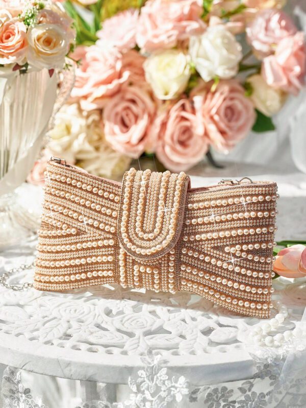 SHEIN Belle Sac à main de soirée de luxe, glamour et élégant pour femmes, filles, dames, étudiantes, mariées, demoiselles d'honneur, invitées de mariage, lune de miel, soirée, remise de diplômes, mariage, club, rencard, soirée. Parfait pour les fêtes, mariages, dîners/banquets. S'assortit parfaitement aux robes de fête, de soirée, à paillettes. Sac à main élégant pour femme, idéal pour les tenues du Nouvel An, les robes de fête. – Image 6