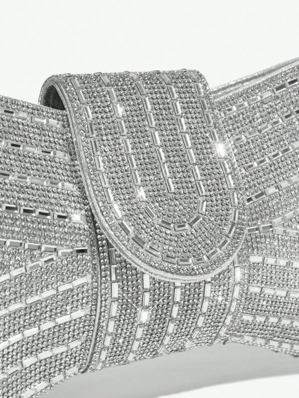 SHEIN Belle Sac à main de soirée de luxe, glamour et élégant pour femmes, filles, dames, étudiantes, mariées, demoiselles d'honneur, invitées de mariage, lune de miel, soirée, remise de diplômes, mariage, club, rencard, soirée. Parfait pour les fêtes, mariages, dîners/banquets. S'assortit parfaitement aux robes de fête, de soirée, à paillettes. Sac à main élégant pour femme, idéal pour les tenues du Nouvel An, les robes de fête. – Image 12
