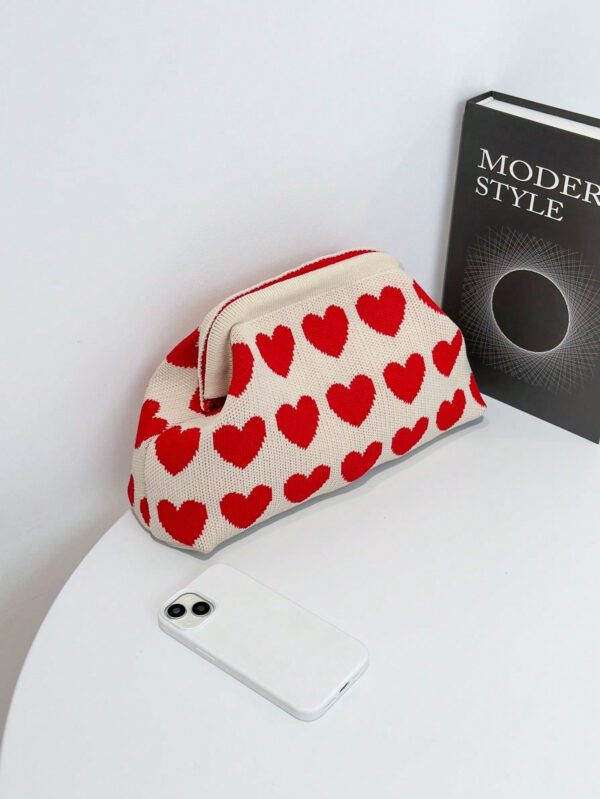 Pochette élégante rayée et bicolore BAIZE - grande et polyvalente, idéale pour un usage quotidien et toutes les occasions, cadeaux de Noël – Image 4