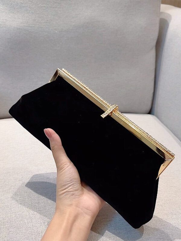 Sac seau léger, décontracté pour le bureau, décoré de strass. Design à cordon coulissant. Sac transparent avec perles, sac de soirée glamour, élégant et raffiné. Luxe discret avec strass, parfait pour la fête, le dîner/le banquet, la robe de fête de Noël, pour les filles, les femmes, les mariées