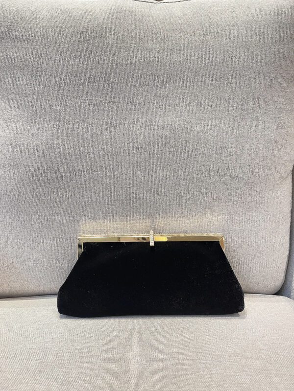 Sac seau léger, décontracté pour le bureau, décoré de strass. Design à cordon coulissant. Sac transparent avec perles, sac de soirée glamour, élégant et raffiné. Luxe discret avec strass, parfait pour la fête, le dîner/le banquet, la robe de fête de Noël, pour les filles, les femmes, les mariées – Image 5
