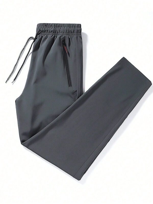 Pantalon pour hommes avec cordon de serrage à la taille et poches zippées, design – Image 6