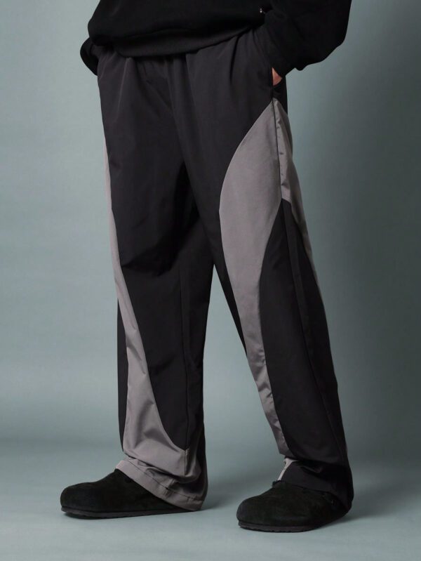 SUMWON Pantalon parachute coupe droite couleur bloc