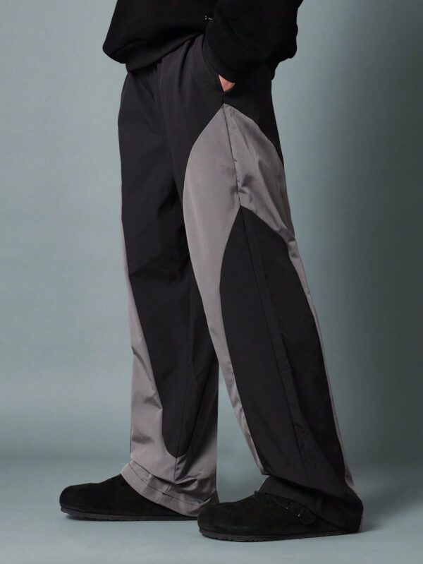 SUMWON Pantalon parachute coupe droite couleur bloc – Image 2