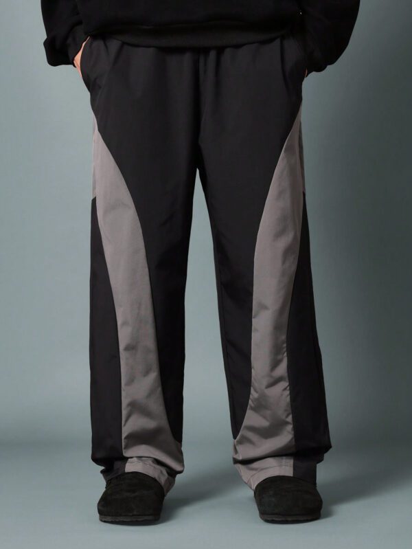 SUMWON Pantalon parachute coupe droite couleur bloc – Image 4