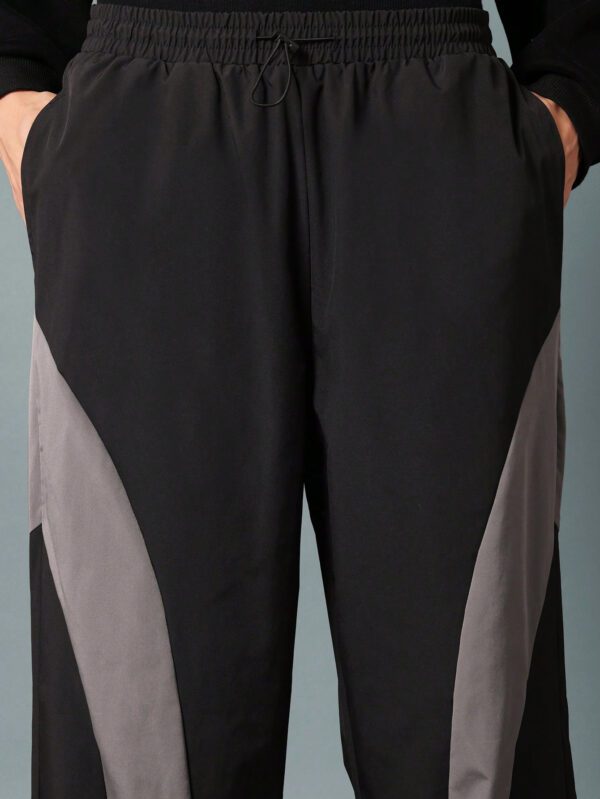 SUMWON Pantalon parachute coupe droite couleur bloc – Image 7