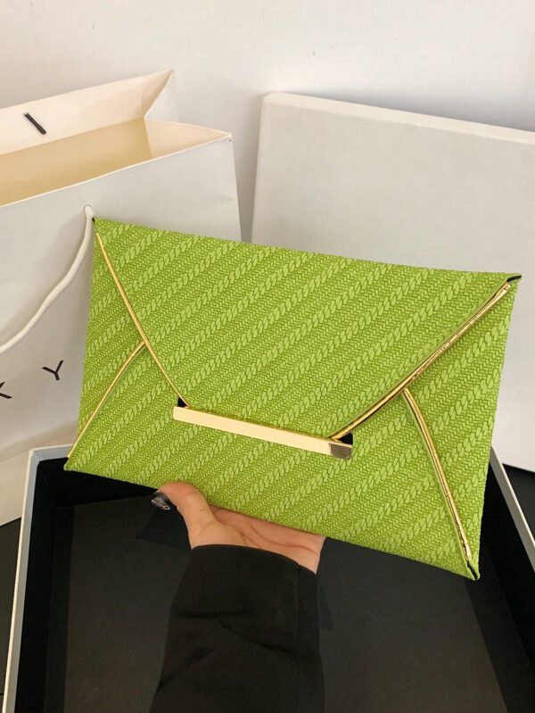 Nouvelles femmes 2023 Sac de soirée enveloppe à motif crocodile, texture haut de gamme, impopulaire, sac d"aisselle ultramince de grande capacité, sac à main à blocs de couleur