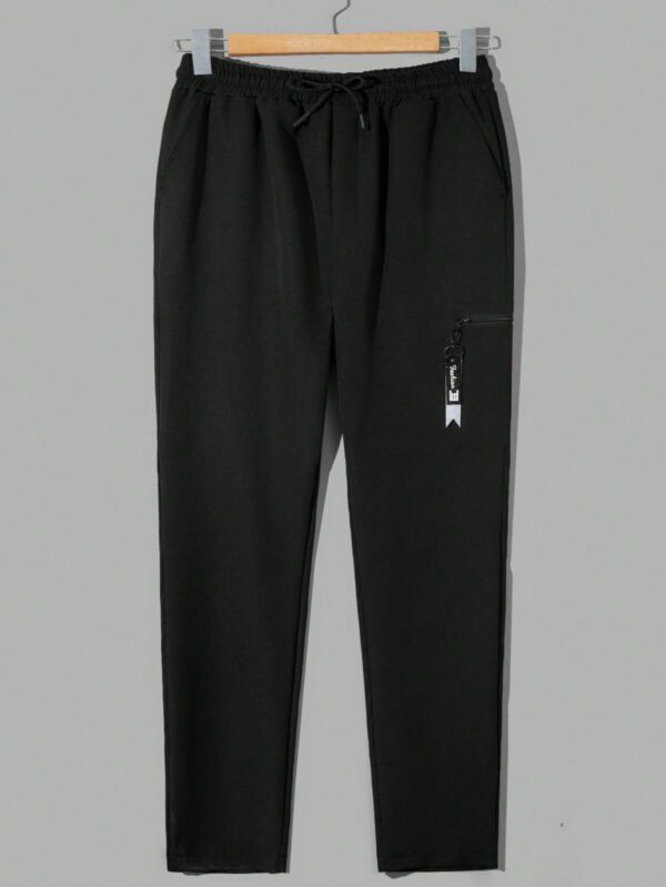Cottnline Pantalon regular avec poches cargo, ceinture et étiquette pour hommes