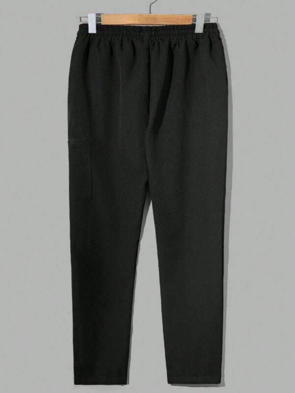 Cottnline Pantalon regular avec poches cargo, ceinture et étiquette pour hommes – Image 2