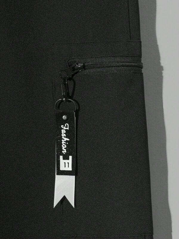 Cottnline Pantalon regular avec poches cargo, ceinture et étiquette pour hommes – Image 5