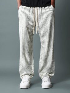 SUMWON Pantalon avec bandes slim fit à enfiler – Image 4