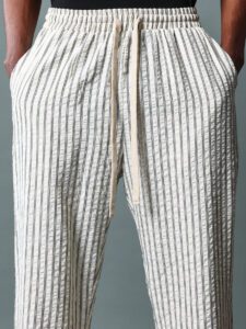 SUMWON Pantalon avec bandes slim fit à enfiler – Image 6