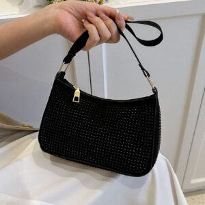 Glamour Scintillant Brillant , À Paillettes , Luxe , Brillant Mini Avec Strass Sac Hobo , Parfait Mariée Bourse Pour Mariage , Bal & Événements de fête Sac De Soirée , Dîner Sac Pour Fête Fille , Femme