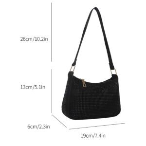 Glamour Scintillant Brillant , À Paillettes , Luxe , Brillant Mini Avec Strass Sac Hobo , Parfait Mariée Bourse Pour Mariage , Bal & Événements de fête Sac De Soirée , Dîner Sac Pour Fête Fille , Femme
