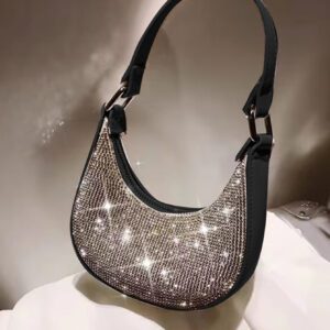 Sac Hobo Décoré De Strass Scintillants, Élégant, Glamour, Élégant Et Exquis. Sac De Soirée Pour Fille, Femme, Idéal Pour Les Fêtes, Les Mariages, Les Bals Et Les Banquets. Meilleur Cadeau Pour Les Femmes
