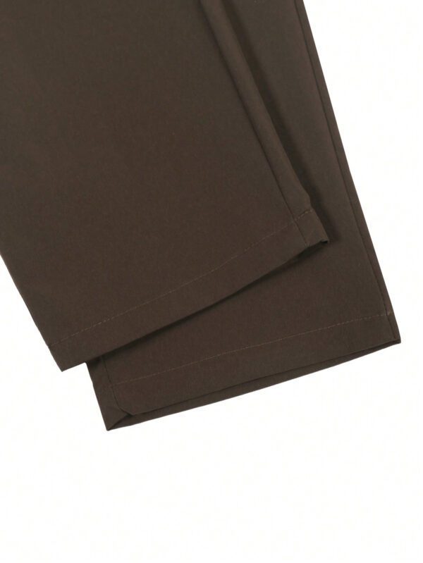 Manfinity Bizformal Pantalon décontracté classique à poche de couleur unie pour hommes – Image 4