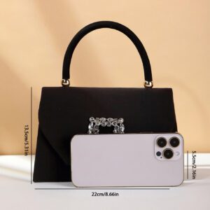 Sac seau décoré de strass, style décontracté d'affaires, conception à cordon coulissant, sac transparent avec perles, sac de soirée glamour, élégant, exquis, luxe discret avec strass, parfait pour la fête, le dîner/banquet, le réveillon de Noël, femme, mariée