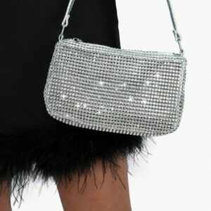 Sac de seau léger et décontracté pour le travail, avec décoration de strass. Mini design à cordon coulissant, sac transparent avec perles, sac de soirée glamour, élégant et raffiné. Luxe discret avec strass, parfait pour les fêtes, les femmes, les mariées. Idéal pour les fêtes, les dîners/banquets, les tenues de Noël