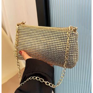 Sac de seau léger et décontracté pour le travail, avec décoration de strass. Mini design à cordon coulissant, sac transparent avec perles, sac de soirée glamour, élégant et raffiné. Luxe discret avec strass, parfait pour les fêtes, les femmes, les mariées. Idéal pour les fêtes, les dîners/banquets, les tenues de Noël