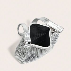 Sac de seau léger et décontracté pour le travail, avec décoration de strass. Mini design à cordon coulissant, sac transparent avec perles, sac de soirée glamour, élégant et raffiné. Luxe discret avec strass, parfait pour les fêtes, les femmes, les mariées. Idéal pour les fêtes, les dîners/banquets, les tenues de Noël