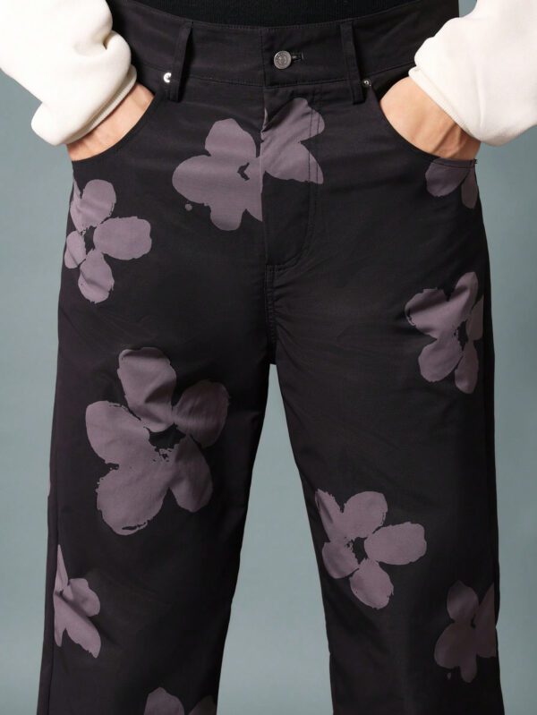 SUMWON Pantalon à coupe droite avec imprimé floral – Image 6