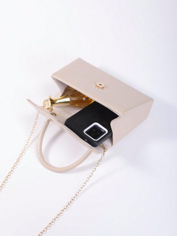 Sac de soirée miroir simple avec poignée, bandoulière et option à tenir à la main, sac de mariée, sac de soirée & sac de mariée, parfait pour la fête, le mariage, le bal de fin d'année, le dîner/banquet, assorti à la robe de mariée, aux tenues formelles, robe de bal et robe de soirée pour femmes – Image 6