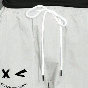 Manfinity Hypemode Pantalon cargo pour hommes avec poche rabattable avec graphique, cordon de serrage à la taille