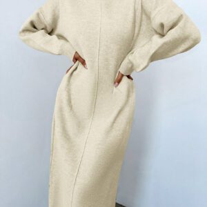 Robe Pull Unicolore Épaule tombante