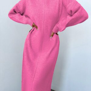 Robe Pull Unicolore Épaule tombante