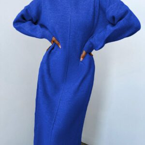 Robe Pull Unicolore Épaule tombante