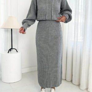 SHEIN Robe pull longue détaillée avec capuche pour femme