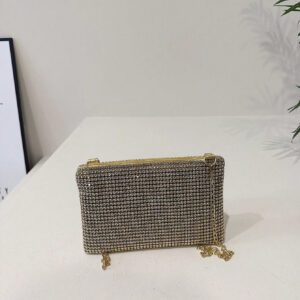 HELLO WEEKEND Sac seau léger et casual d'affaires avec décoration de strass, conception à cordon coulissant mini. Sac transparent avec sac à perles de faux. Sac de soirée glamour, élégant, exquis, de luxe discret avec strass, parfait pour les fêtes, les dîners/banquets, les robes de fête de Noël, les femmes, les mariées
