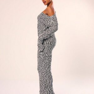 MUSERA Robe pull oversize en tricot épais