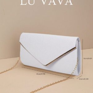 Sac de soirée glamour, élégant, exquis, de luxe discret avec sequins, sac carré à la mode avec chaîne brillante et scintillante. Sac parfait pour une soirée, un mariage, un bal de promo, un dîner/banquet, idéal pour les femmes, les jeunes filles et les mariées