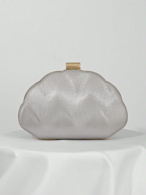 Sac seau léger à décoration de strass, style décontracté d'affaires, design à cordon coulissant mini. Sac transparent avec perles fausses. Sac de soirée glamour, élégant, raffiné, de luxe discret avec strass, parfait pour les fêtes, les femmes, les mariées. Parfait pour les fêtes, dîners/banquets, tenues de fête de Noël, s'assortit parfaitement avec les tenues du Nouvel An, s'assortit excellemment avec les robes de fête pour femmes – Image 2