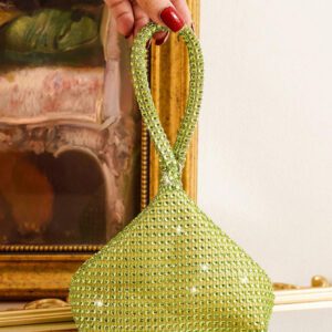 Mini sac embrassé asymétrique décoré de strass, sac de soirée, sac de fête, sac à rouge à lèvres, sac à main, petit porte-monnaie mignon, sac fourre-tout