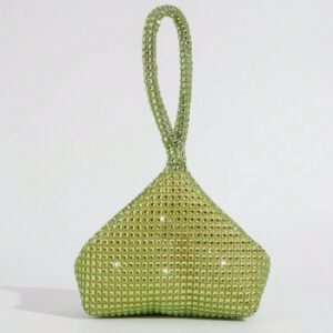 Mini sac embrassé asymétrique décoré de strass, sac de soirée, sac de fête, sac à rouge à lèvres, sac à main, petit porte-monnaie mignon, sac fourre-tout